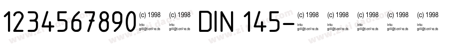 1234567890字体DIN 145字体转换